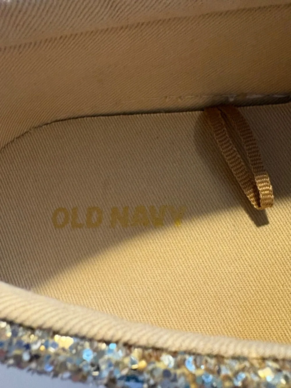 Old Navy Glitter Slip-On Sneaker, Gold Glitter, women’s size 10. - Picture 8 of 10